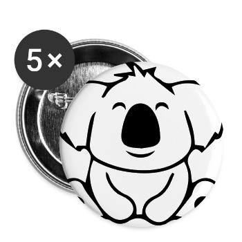 Koala, ours, animal, animal de compagnie, animal de compagnie - Lot de 5 grands badges (56 mm) - blanc - Devant