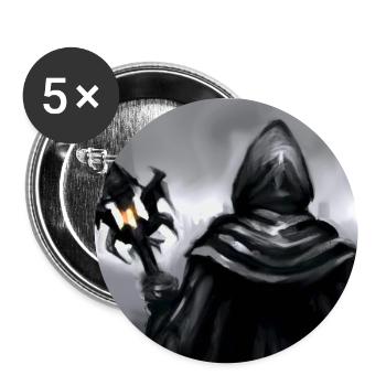 Eine dunkle mystische Gestalt 2 - Buttons groß 56 mm (5er Pack) - Weiß - Vorne
