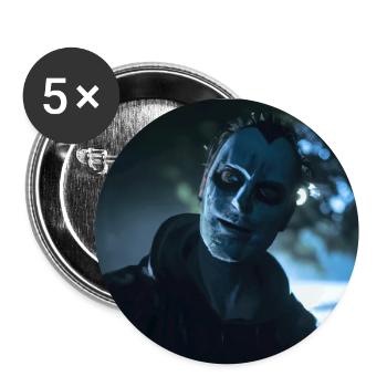 Creative & Efficient Horror Psycho - Buttons large 2.2''/56 mm (5-pack) - white - Front