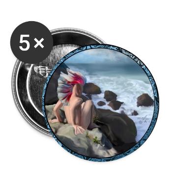 Verseau - Lot de 5 grands badges (56 mm) - blanc - Devant