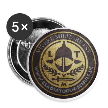 Gladiatorenschule Trier - Logo - Buttons groß 56 mm (5er Pack) - Weiß - Vorne