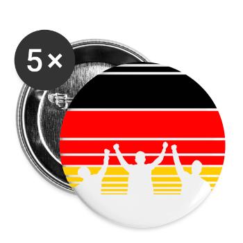 Germany Goal & Victory: Celebrations before Retro Sunset - Buttons large 2.2''/56 mm (5-pack) - white - Front