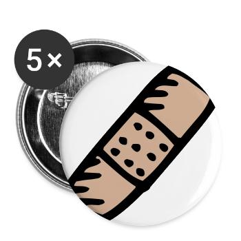 pflaster_2c - Buttons groß 56 mm (5er Pack) - Weiß - Vorne