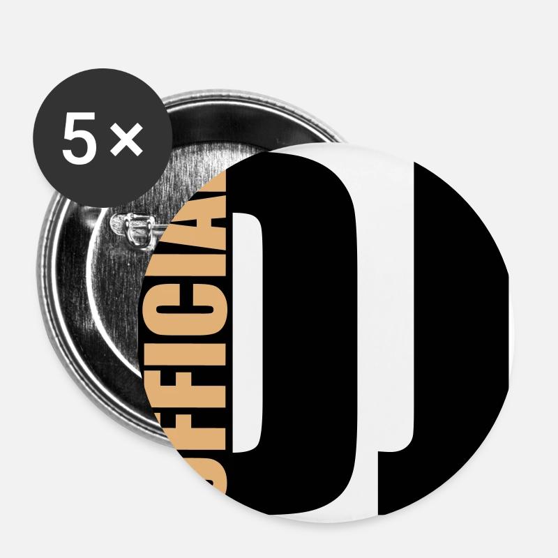 official DJ - Buttons large 2.2''/56 mm (5-pack) - white