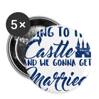 Fairy Tales: Going To The Castle And We Gonna Get Marr - Buttons large 2.2''/56 mm (5-pack) - white - Front