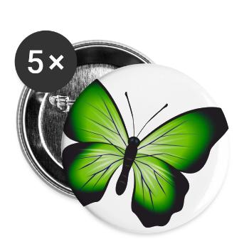 butterfly butterfly silhouette garden gardenin - Buttons large 2.2''/56 mm (5-pack) - white - Front