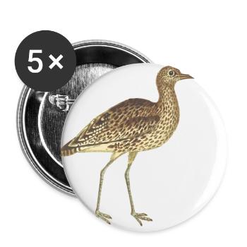 Vogel - Buttons groß 56 mm (5er Pack) - Weiß - Vorne