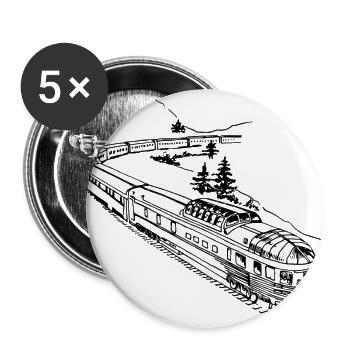 locomotive - Buttons large 2.2''/56 mm (5-pack) - white - Front