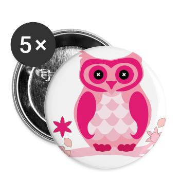 bande dessinée Owl - Lot de 5 grands badges (56 mm) - blanc - Devant