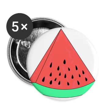 watermelon - Buttons large 2.2''/56 mm (5-pack) - white - Front