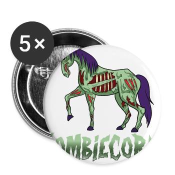 Halloween unicorn untot zombie funny gift - Buttons large 2.2''/56 mm (5-pack) - white - Front