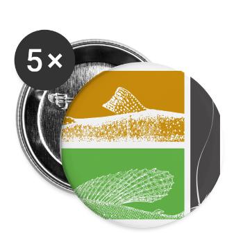 Model 26 - Trout and grayling - Buttons large 2.2''/56 mm (5-pack) - white - Front