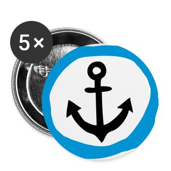 Anchor gift from the home maritime sailor - Buttons large 2.2''/56 mm (5-pack) - white - Front