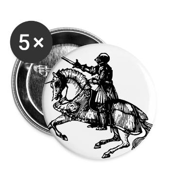 Knight - Buttons large 2.2''/56 mm (5-pack) - white - Front