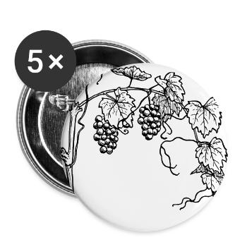 Grapes Grapes Wine Grapes Fruits fruits55 - Buttons large 2.2''/56 mm (5-pack) - white - Front