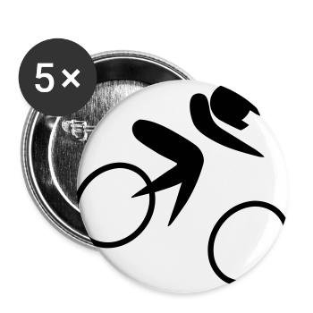 Off-road bicycle races - Buttons large 2.2''/56 mm (5-pack) - white - Front