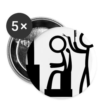 Friseur aus Leidenschaft - Buttons groß 56 mm (5er Pack) - Weiß - Vorne