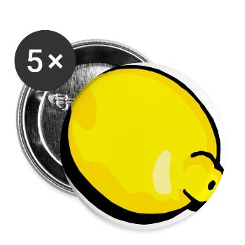 citron lime citron veggie Veggie agrumes - Lot de 5 grands badges (56 mm) - blanc - Devant