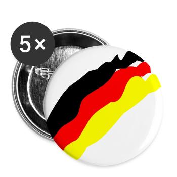 German flag - Buttons large 2.2''/56 mm (5-pack) - white - Front