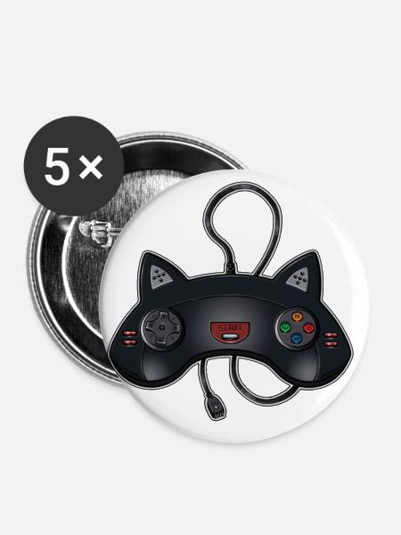 Katzen-Joystick - Buttons groß 56 mm (5er Pack) - Weiß