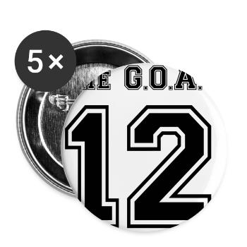 The GOAT 12 - Buttons large 2.2''/56 mm (5-pack) - white - Front