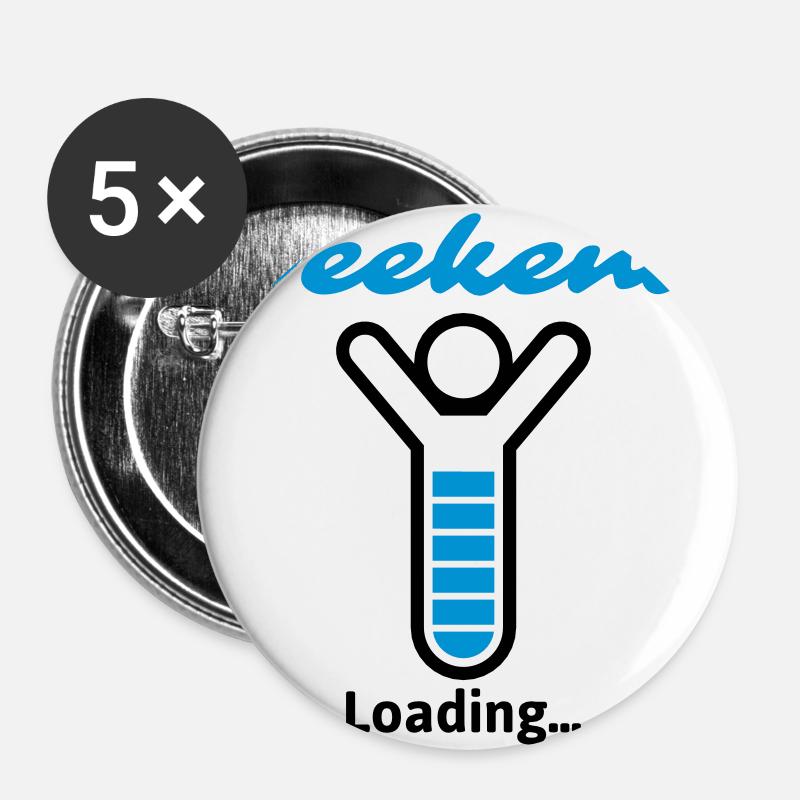 Weekend Loading ... - Buttons large 2.2''/56 mm (5-pack) - white