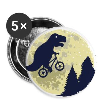 Dinosaur moon funny T-Rex gift birth - Buttons large 2.2''/56 mm (5-pack) - white - Front