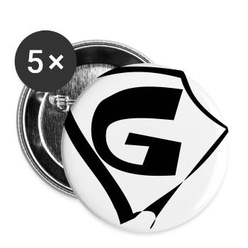 Emblem G logo - Buttons large 2.2''/56 mm (5-pack) - white - Front