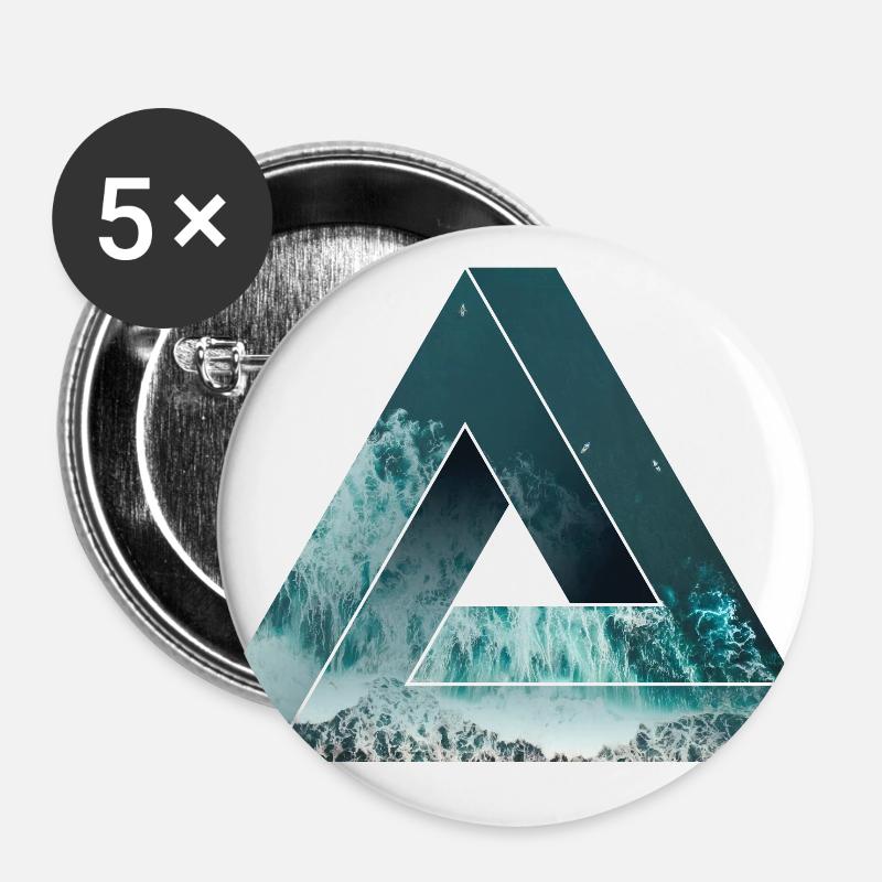 Penrose Optical illusion with nature, cool - Buttons large 2.2''/56 mm (5-pack) - white