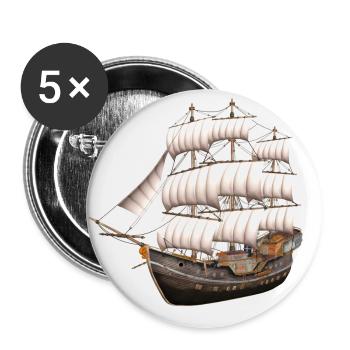 Envoyer - Lot de 5 grands badges (56 mm) - blanc - Devant