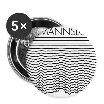HERMANNSLOVE - Buttons groß 56 mm (5er Pack) - Weiß - Vorne