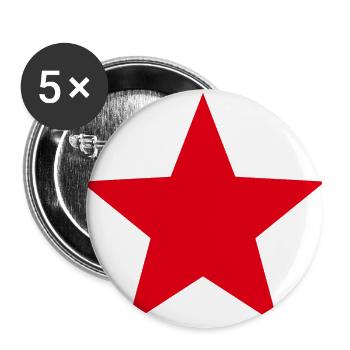 star stars and stripes red star gift idea - Buttons large 2.2''/56 mm (5-pack) - white - Front
