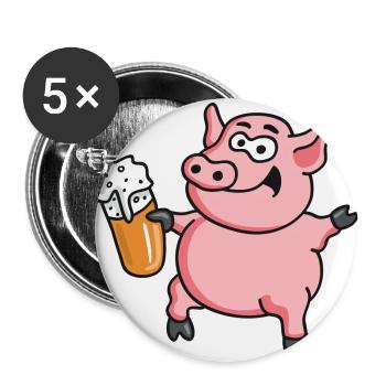 partysau_042013_c - Buttons large 2.2''/56 mm (5-pack) - white - Front