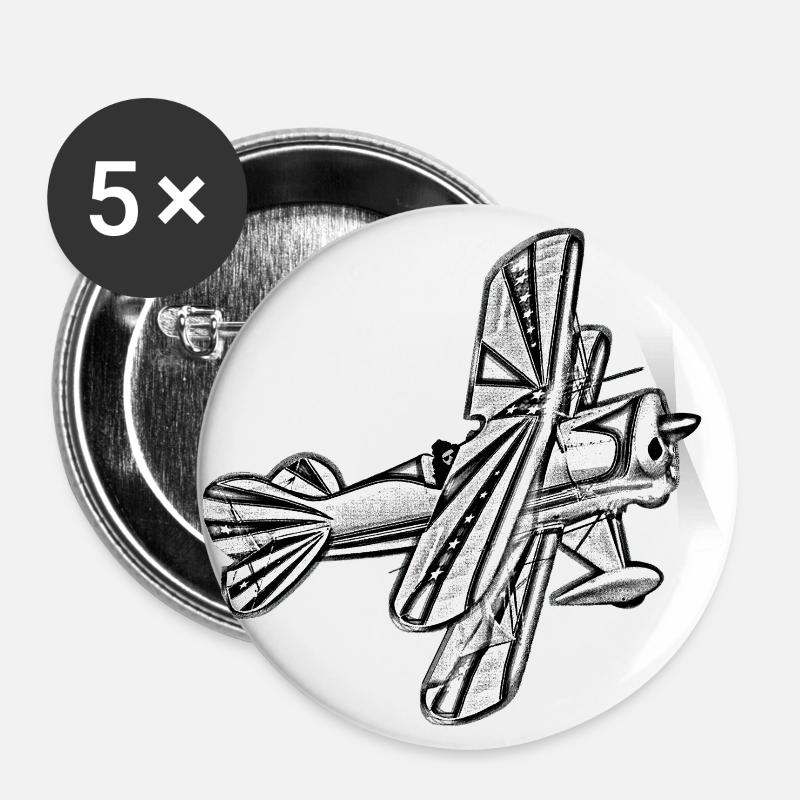 Plane - Buttons large 2.2''/56 mm (5-pack) - white