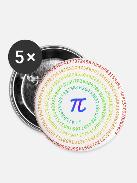 pi - Buttons large 2.2''/56 mm (5-pack) - white