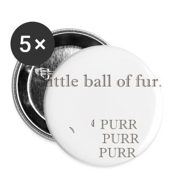 Weiche Kitty Warm Kitty T-Shirt - Buttons groß 56 mm (5er Pack) - Weiß - Vorne