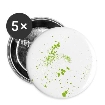 Color Blob Splash Painter Gift Idée d'art coloré - Lot de 5 grands badges (56 mm) - blanc - Devant
