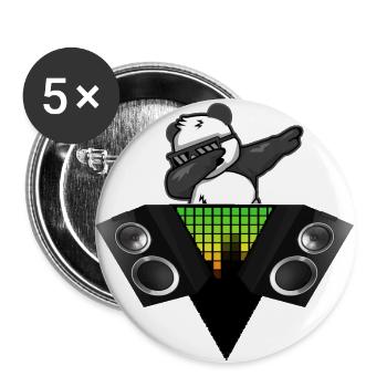 raving panda - Buttons large 2.2''/56 mm (5-pack) - white - Front