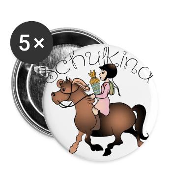 Schulkind - Buttons groß 56 mm (5er Pack) - Weiß - Vorne