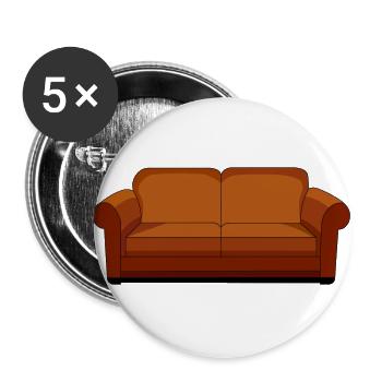 Sofa - Buttons groß 56 mm (5er Pack) - Weiß - Vorne