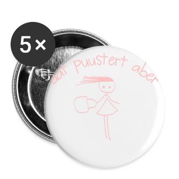 Dat puustert aber (pink) - Shirt for women - Buttons large 2.2''/56 mm (5-pack) - white - Front
