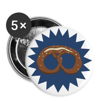 Pretzel Star - Buttons large 2.2''/56 mm (5-pack) - white - Front