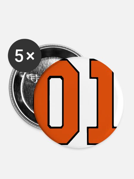 01 - Buttons groß 56 mm (5er Pack) - Weiß