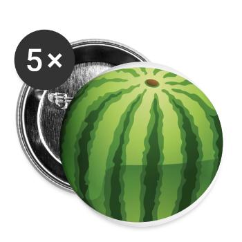 Watermelon - Buttons large 2.2''/56 mm (5-pack) - white - Front