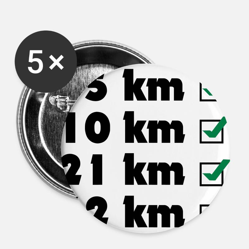 Runner checklist - Buttons large 2.2''/56 mm (5-pack) - white