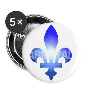 Darmstadt chemise pour les fans - Lot de 5 grands badges (56 mm) - blanc - Devant