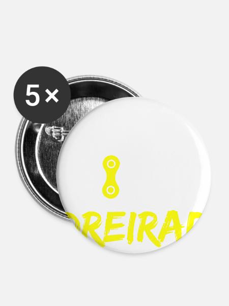Just ride Dreirad Geschenk - Buttons groß 56 mm (5er Pack) - Weiß