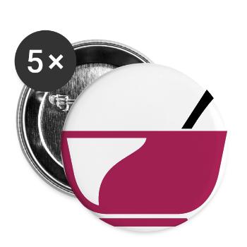 Cereal bowl for breakfast gift - Buttons large 2.2''/56 mm (5-pack) - white - Front