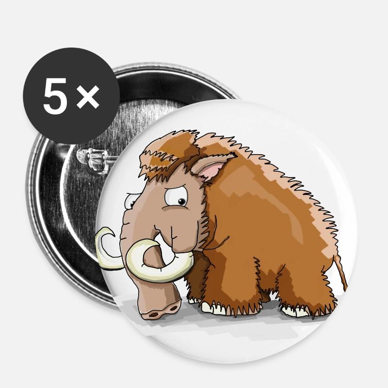 mammoth - Buttons large 2.2''/56 mm (5-pack) - white