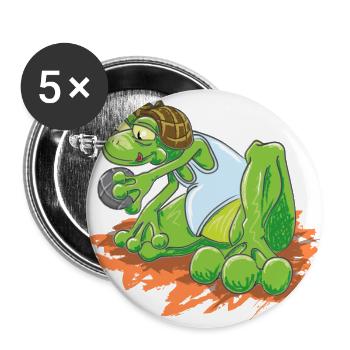 Petanque - Buttons groß 56 mm (5er Pack) - Weiß - Vorne